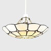 Retro Stained Glass Ceiling Light Shade Tiffany Style Easy Fit Pendant Lampshade