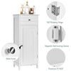 Bathroom Storage Cabinet Floor Standing Wooden Cupboard w/ Single Door & Drawer
