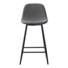 2X Bar Stools PU/ Velvet/ Fabric Breakfast Stool Chairs Kitchen Pub Grey Brown