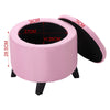 Round Storage Pouffe Stool Ottoman Dressing Table Chair Footrest Stool Footstool