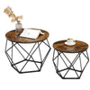 Set of 2 Side Tables, Coffee Tables, Tea Table, Side End Tables, Living Room