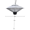 Patio Ceiling Hanging Heater Indoor Outdoor Tent Halogen Electric Heater 1500W