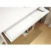 Huby Computer Desk Compact Laptop PC Study Table Keyboard Tray 4 Shelves White