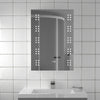 LED Backlight Bathroom Mirror Steam Free Demister& Shaver Socket Clock 500x700mm
