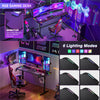 Extra Large RGB Computer Gaming Desk T Shape Ergonomic Laptop Standing Table