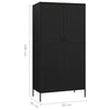 Wardrobe Black 90x50x180 Steel Q2V3