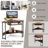 90-degree Triangle Corner Computer Desk Space-saving Laptop Writing Desk