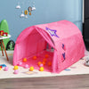 Kids Bed Tunnel Tent Portable Pop Up Playhouse with Double Mesh Curtain and Bag