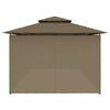 Gazebo with Curtains 600x298x270 Taupe 180g/m² Canopy Shelter Party Tent V3S6