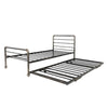 2 in 1 3FT Single Steel Daybed Guest Trundle Bed Frame Solid Metal Sofa Bed QG