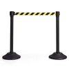 Set of 2 Belt Stanchion Crowd Control Barrier Stand with 190cm Retractable Belt