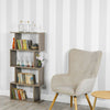 Wooden S-Shaped Bookcase Living Room Modern Display Shelves Storage Unit Divider