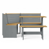 Corner Dining Set L Shaped Diner With Bench Booth Kitchen Trestle Solid Pine