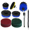 13X Drill Brush Attachment Set Power Scrubber Kit Car Scrubbing Cleaning Kit