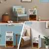 Bedside Table Set of 2 Wooden Nightstand Sofa Side Table Storage Cabinet Unit