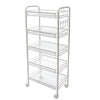 5 Tiers Shelf Salon Beauty Trolley Spa Storage Rolling Cart for Kitchen Bathroom