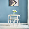 3 Pieces Bar Table Dining Kitchen Table Chair Dining Room Sets w/ Storage Shelf