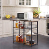 Vintage Kitchen Backer's Rack Utility Storage Shelf Microwave Oven Stand, Brown