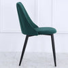 4x Velvet Dining Chairs Padded Seat Retro Metal Legs Office Kitchen Lounge Chair