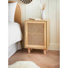 NEW Natural Bedside Cabinet With Shelves Storage Bedroom Furniture