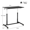 Mobile Standing Desk Height Adjustable Computer Desk w/Rolling Casters & Crank