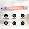 Wall-Mounted/Hanging Electric Patio Heater Infrared Garden Outdoor Heat Settings