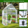 2 Tier 4 Shelves Walk-in Greenhouse PE Cover Garden Flower Vegetable Plant Shed