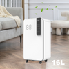 16L Portable Quiet Dehumidifier for Home, Electric Air De-Humidifier w/4 Wheels