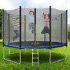 6FT 8FT 10FT 12FT 14FT Outdoor Garden Trampoline W/ Safety Net Enclosure Ladder