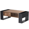 Modern Wooden Coffee Table With Storage Drawer Shelf Living Room Furniture QF