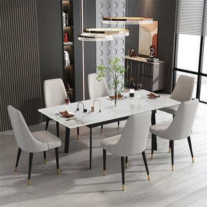 Luxury Extendable High Gloss Modern Dining Table 6-12 Seater Large Kitchen Table