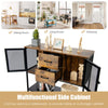 Industrial Buffet Sideboard Accent Console Table w/ 2 Mesh Cabinets 2 Drawers