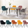 2/4PCS Dining Chairs Set Velvet Padded Seat Metal Leg Kitchen ArmChairs Office
