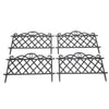 Flexible Plastic Wooden Effect Lawn Border Edge Garden Edging Picket Fencing Set
