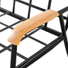 Black Sofa Armchair Couch Faux Leather Living Room Tub Chairs Metal Frame Modern