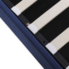 Ottoman Bed Frame Gas Lift Up Storage Double Size Blue Fabric Upholstered Bed