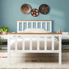 Solid Wooden Bed Frame White 3FT Single Bed Double King Size Pine Slatted Bed