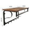 Hallway Wall Mounted Wood Shelf Clothes Rack Hanging Coat Hooks Key Storage Rail