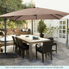 Patio Square Offset Umbrella Garden Cantilever Parasol Large Outdoor Sun Shade