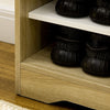 Shoe Cabinet Shoe Storage Organizer with Five Open Shelves, Natural