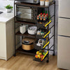 Mobile Kitchen Storage Cart Dining Room Microwave Shelving Unit Rack Baskets