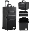 3 in 1 Large Makeup Case Trolley Cosmetic Vanity Beauty Storage Box Wheels &Lock