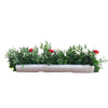 Artificial Silk Rose Flower Row Leaves Wedding Party Garden Wall Valentine Decor