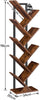 Tree Bookshelf Tall 9-Tier Floor Standing Book Shelf Bookcase Metal Frame