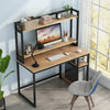 Tribesigns Computer Desk with Hutch and Shelves Study Writing Desk Gaming Table