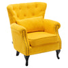 Chesterfield Velvet High Back Armchair Tufted Nailhead Retro Wingback Chair Sofa