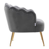 Lotus Seat Armchair Matte Velvet Shell Back Oyster Sofa Padded Tub Chairs Lounge