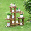 Tiered Wood Plant Stand Vertical Display Flower Pot Shelf Balcony Entryway Porch