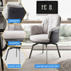 360° Rotating Office Accent Fabric Chairs w/ Steel Leg Home Living Computer Seat