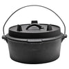 3.8L CastIron Stockpot Camping Stew Dutch Oven Cooking Casserole Dish Pot Pan UK